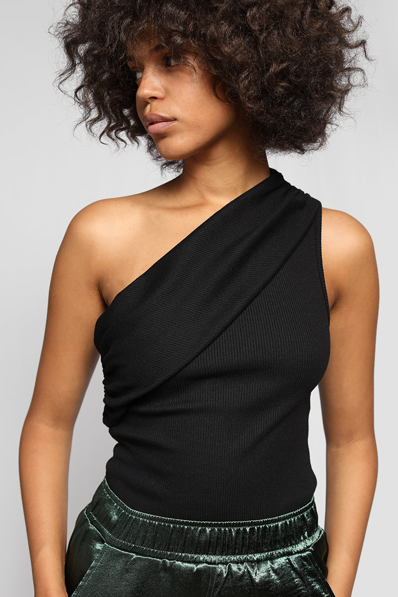 Folded One- Shoulder Tank | One Tank The